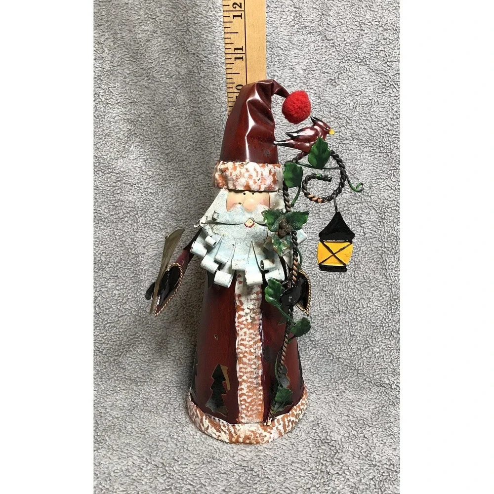 Hand Painted Metal‎ Santa Figurine Christmas Decor 11